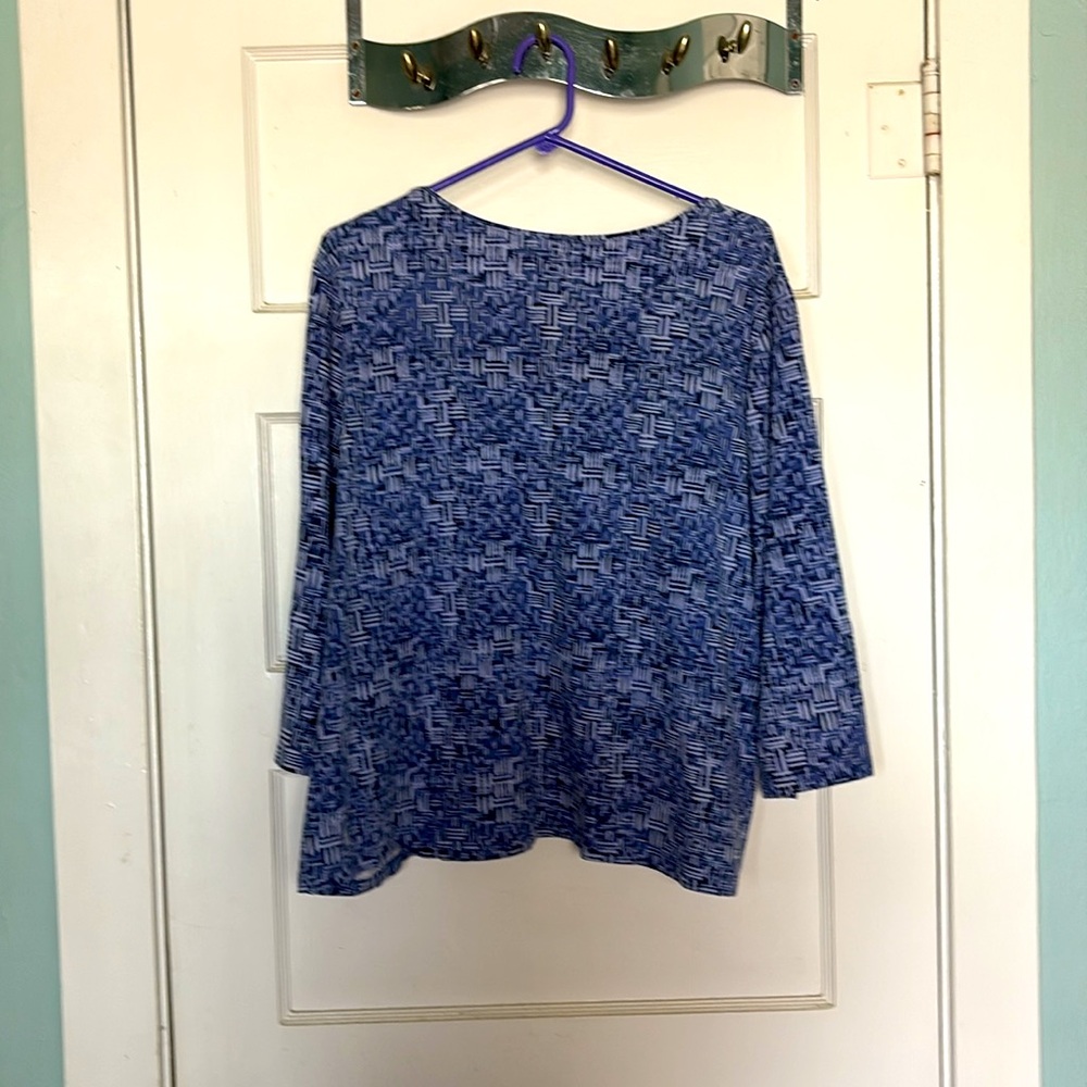 Ruby Rd Blue Patterned Women's Top Size 3x - image 3